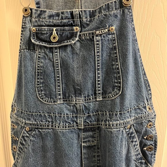IKEDA Vintage 90s Denim Overalls, Large - Picture 2 of 8